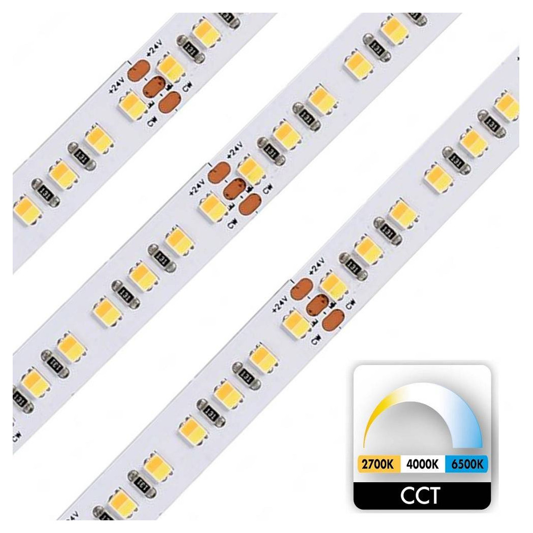 foto del prodotto trade shop striscia 700led 86w cct 2700k a 6500k dimmerabile strip adesiva profili bobina 5mt 