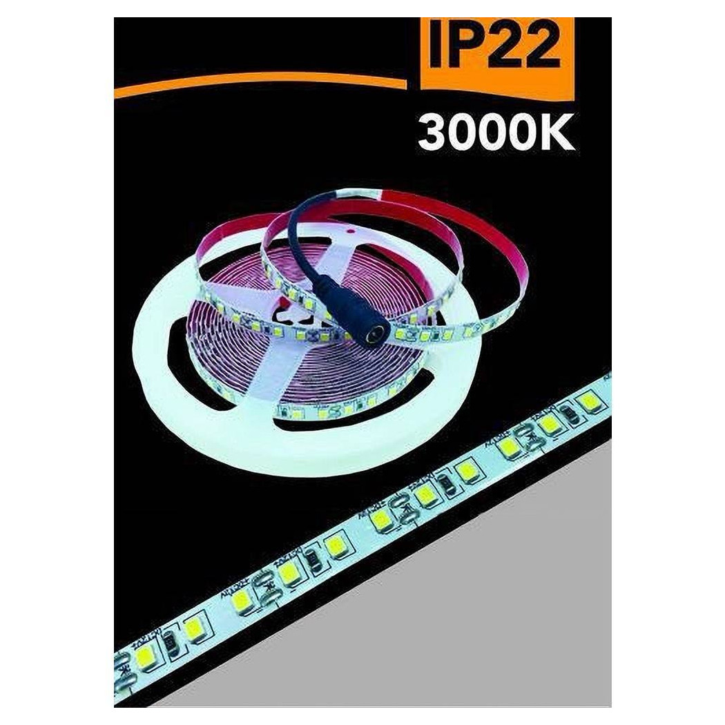 foto del prodotto trade shop striscia led 2835 strip 5mt bobina luce 3000k 4000k 6500k blu ip22 2835 12v bianco caldo 