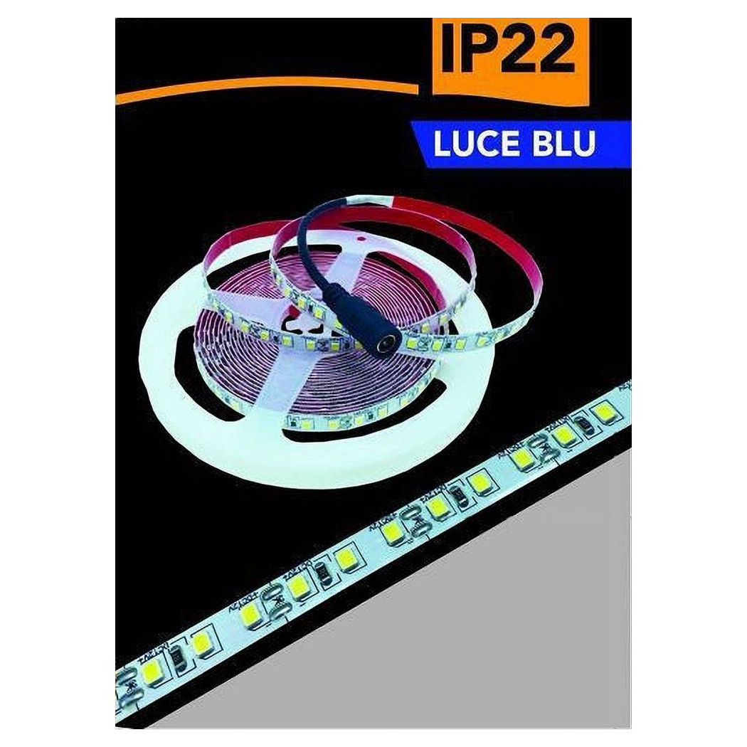 foto del prodotto trade shop striscia led 2835 strip 5mt bobina luce 3000k 4000k 6500k blu ip22 2835 12v blu 