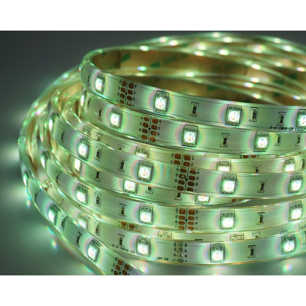 foto del prodotto trade shop striscia led 5 mt smd5050 bianco caldo freddo naturale neutra impermeabile 12v bianco naturale 5 ampere 