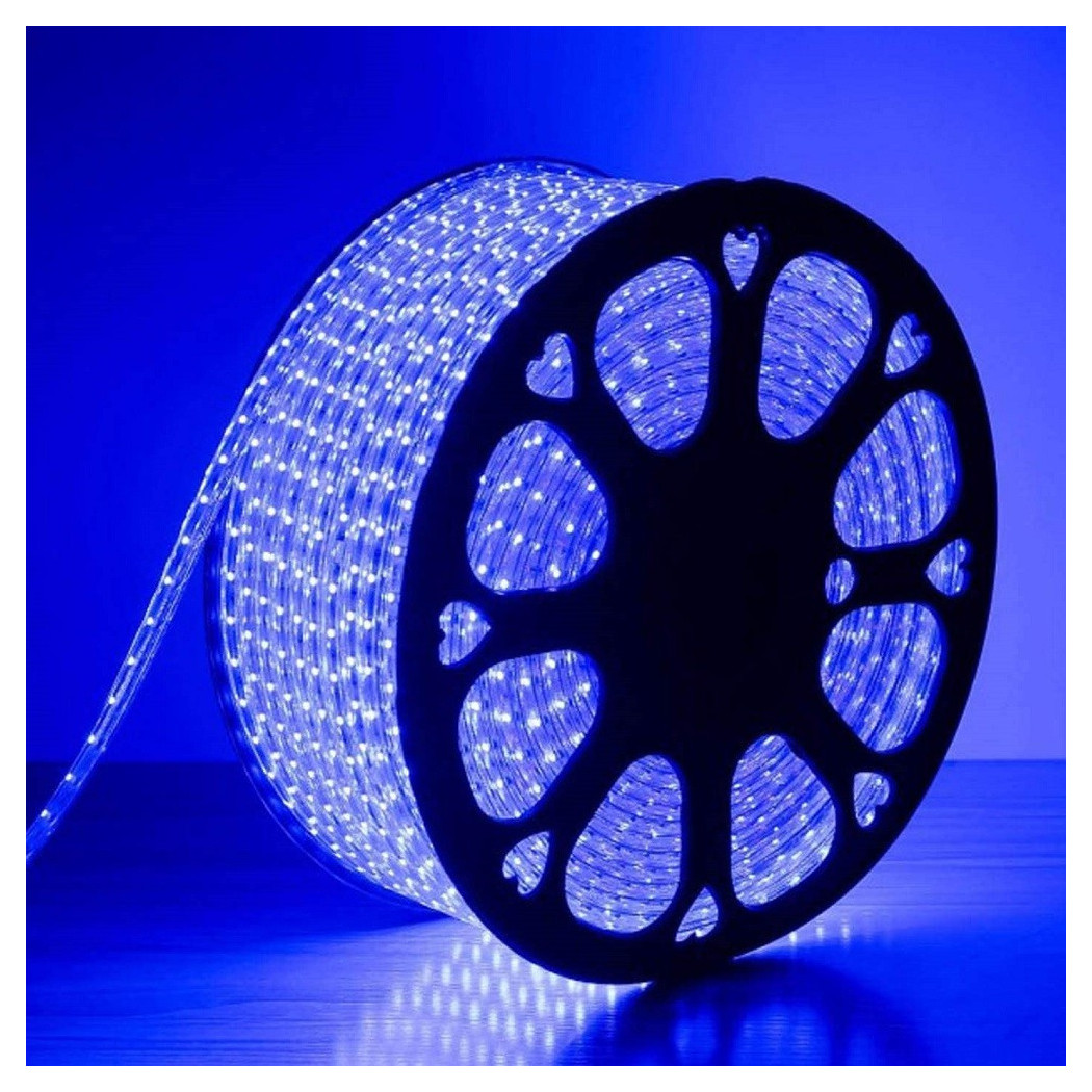 foto del prodotto trade shop striscia led luminosa flessibile 100 mt luce blu 5050 220v illuminazione cw579 