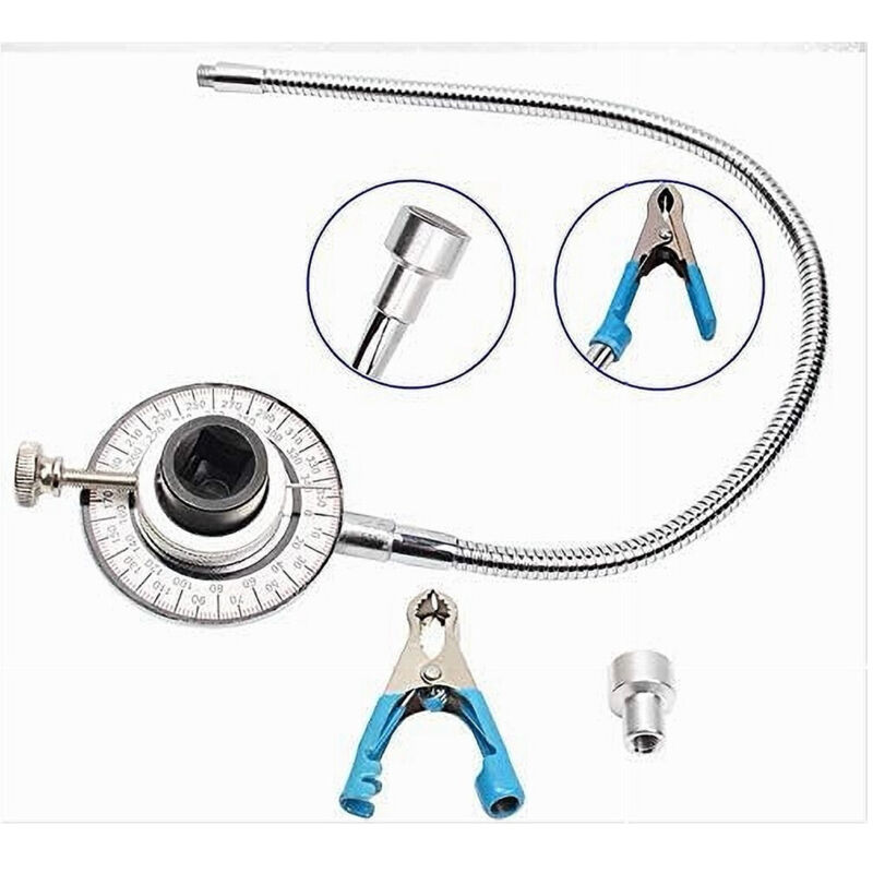 foto del prodotto trade shop strumento di misurazione angolare clip 1 2 calibro con tubo flessibile magnetico 