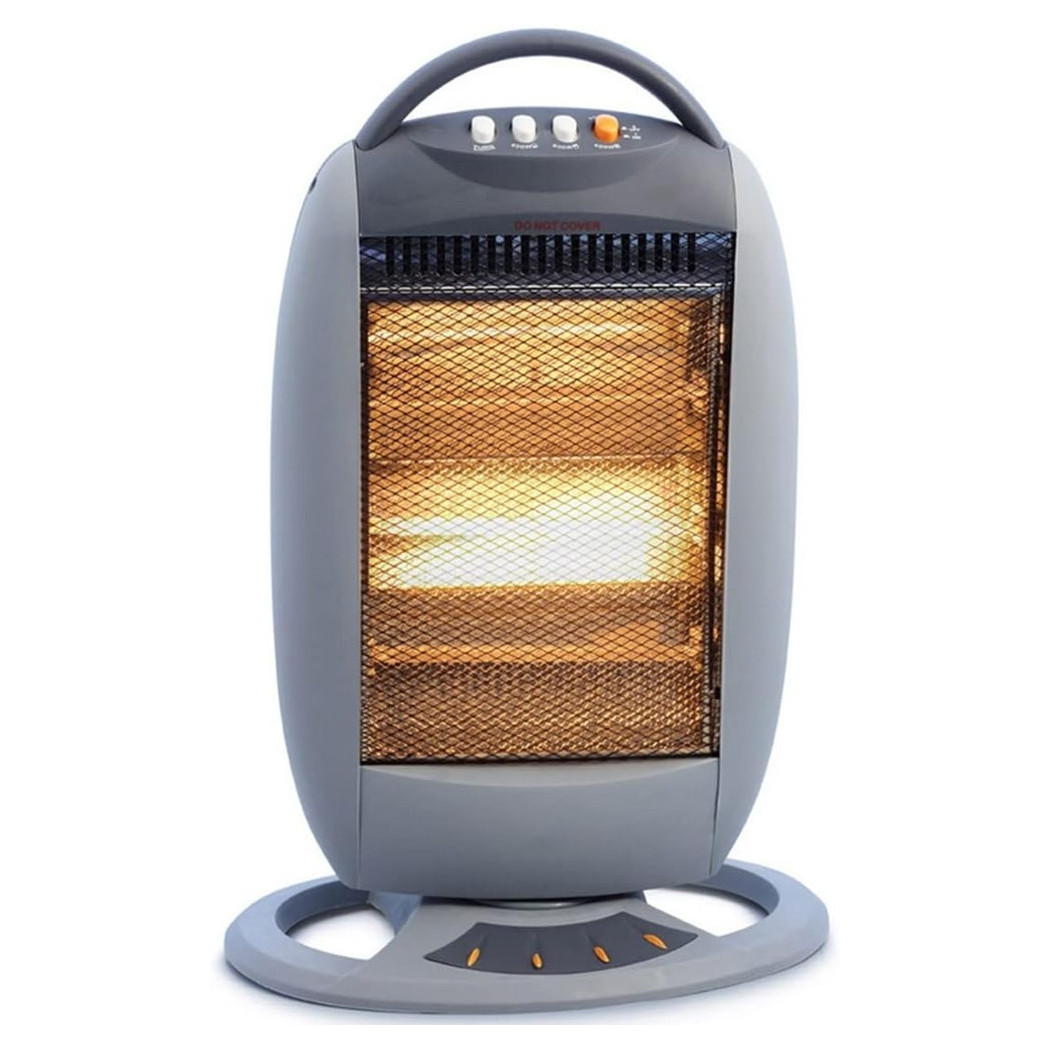 foto del prodotto trade shop stufa alogena a tre potenze 1200 w con funzione oscillante rotante basso consumo 