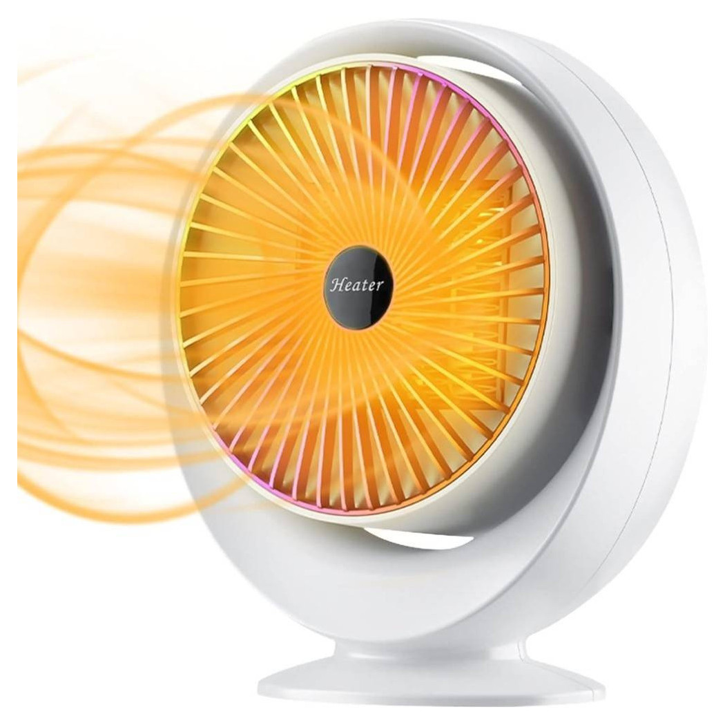 foto del prodotto trade shop stufa elettrica ventilata stufetta basso consumo oscillante termoconvettore 900w 