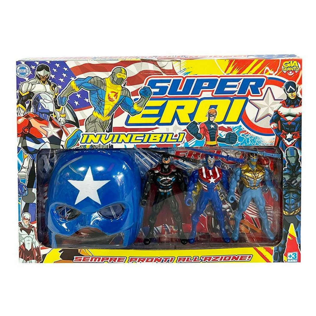 foto del prodotto trade shop super eroi invincibili pi maschera serie di personaggi giocattolo bambini 3 