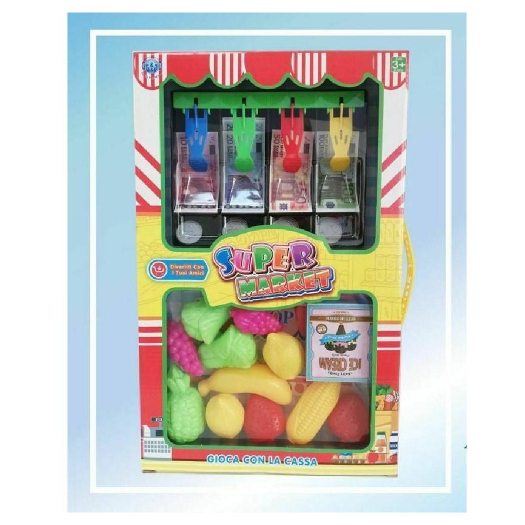 foto del prodotto trade shop super market gioca con la cassa alimenti soldi giocattolo gioco bambina 