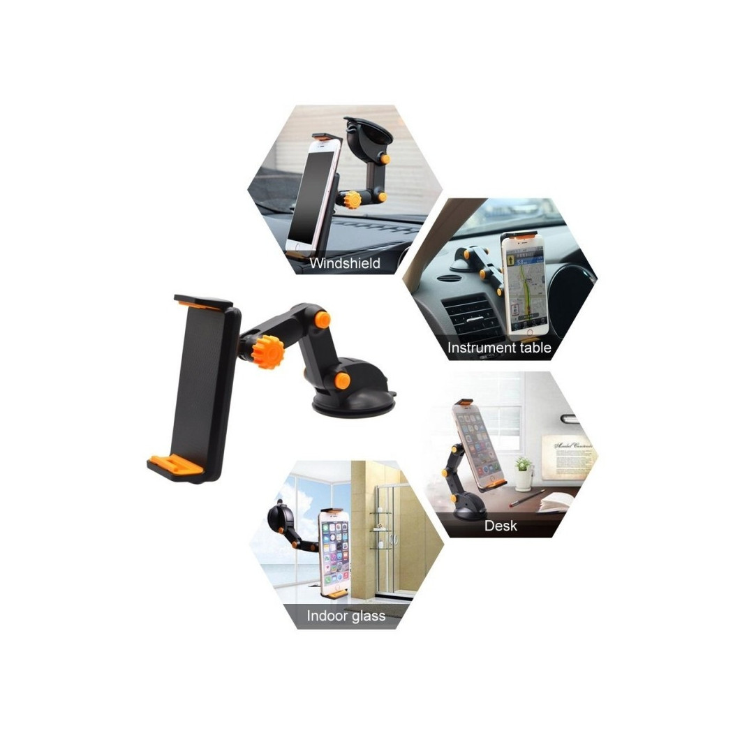 foto del prodotto trade shop supporto auto universale a ventosa 360 gradi per cellulare smartphone tablet 