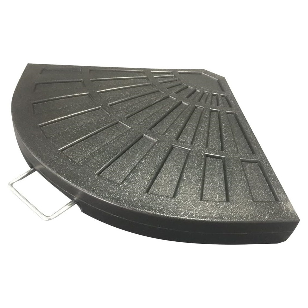 foto del prodotto trade shop - supporto base per ombrellone peso piede d'appoggio con maniglia metallo nero 020701 -