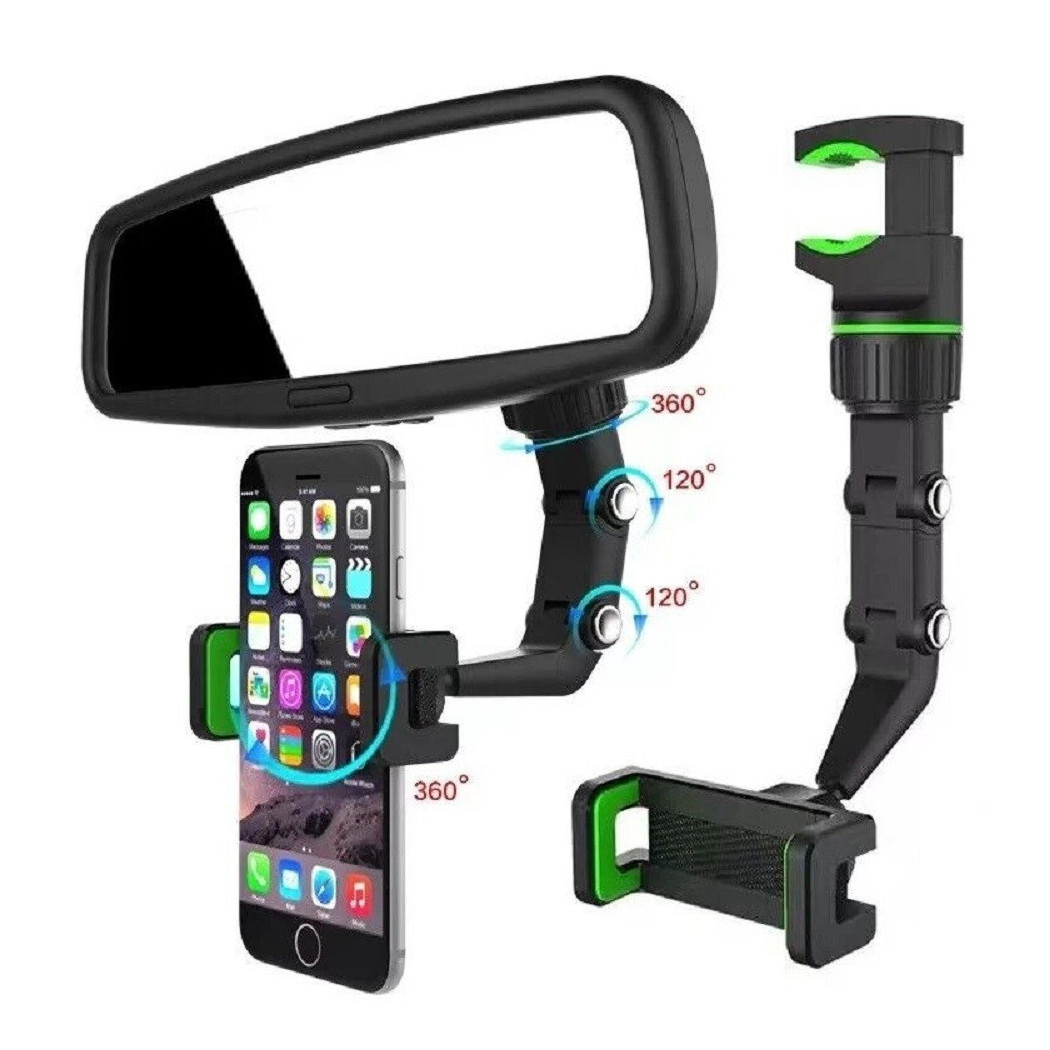 foto del prodotto trade shop supporto da auto specchietto retrovisore per cellulari navigatore smartphone 