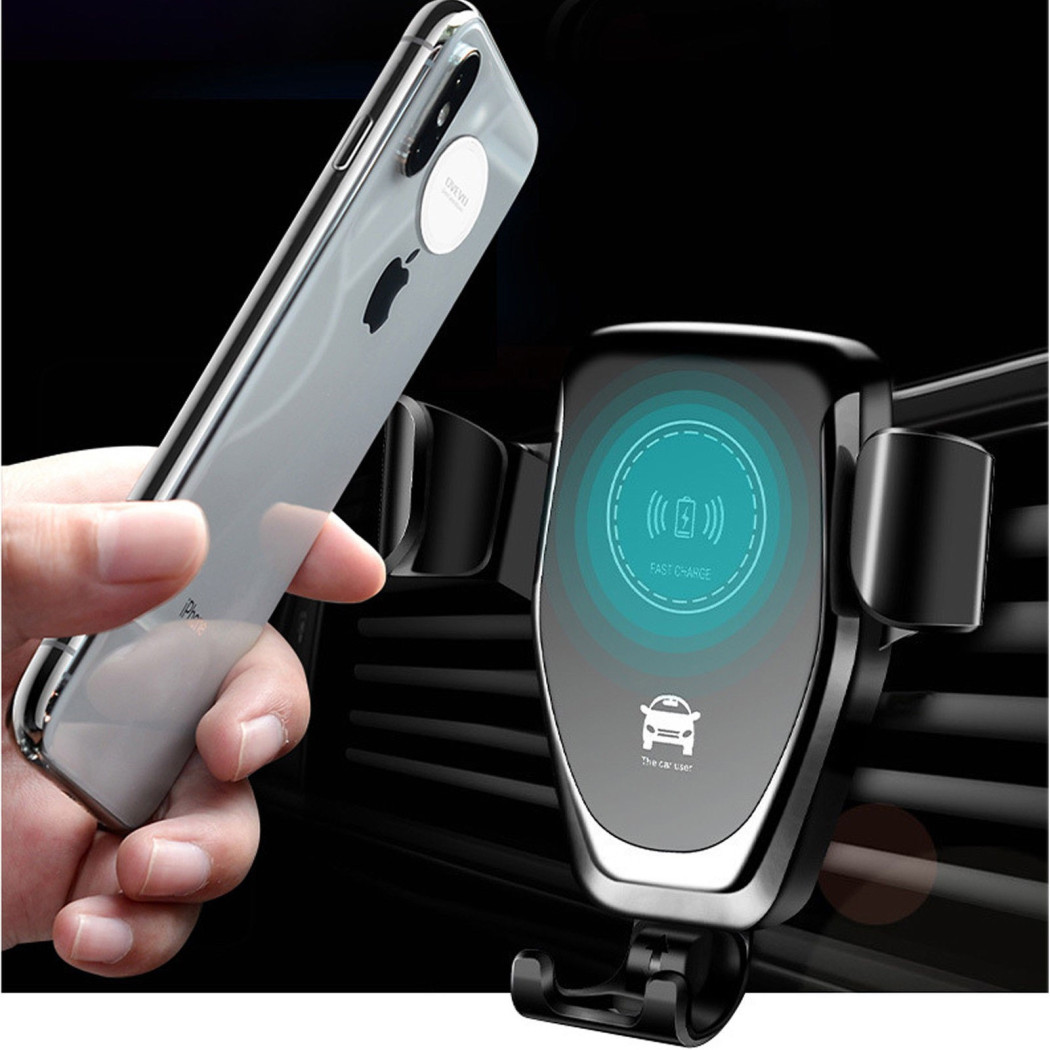 foto del prodotto trade shop supporto magnetico caricabatteria wireless auto porta cellulare universale 