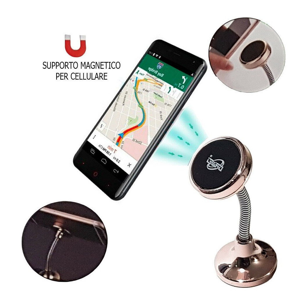 foto del prodotto trade shop supporto magnetico per cellulare auto adesivo smartphone flessibile casa ld 9069 