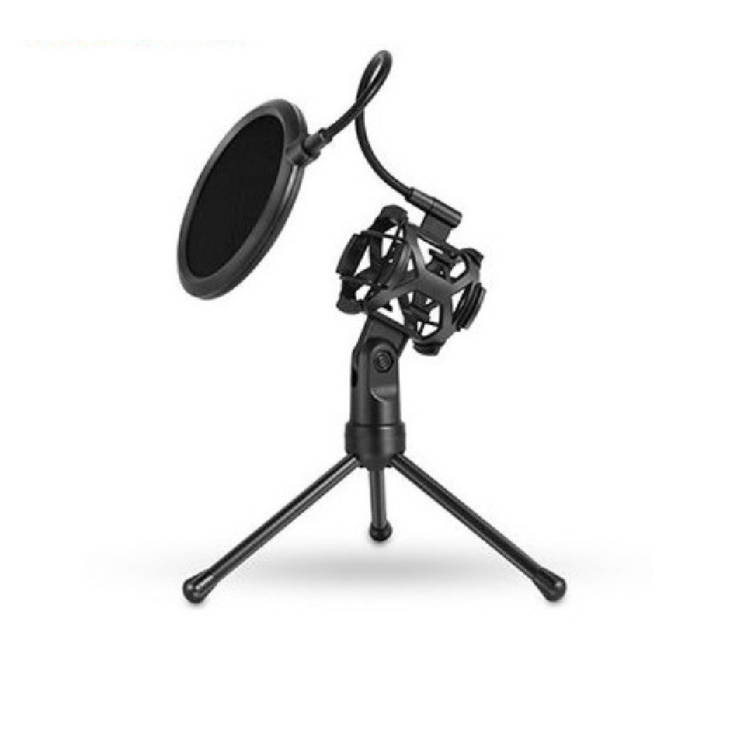 foto del prodotto trade shop supporto mini microfono tavolo ps 2 kit filtro anti pop treppiedi ragno microfono 