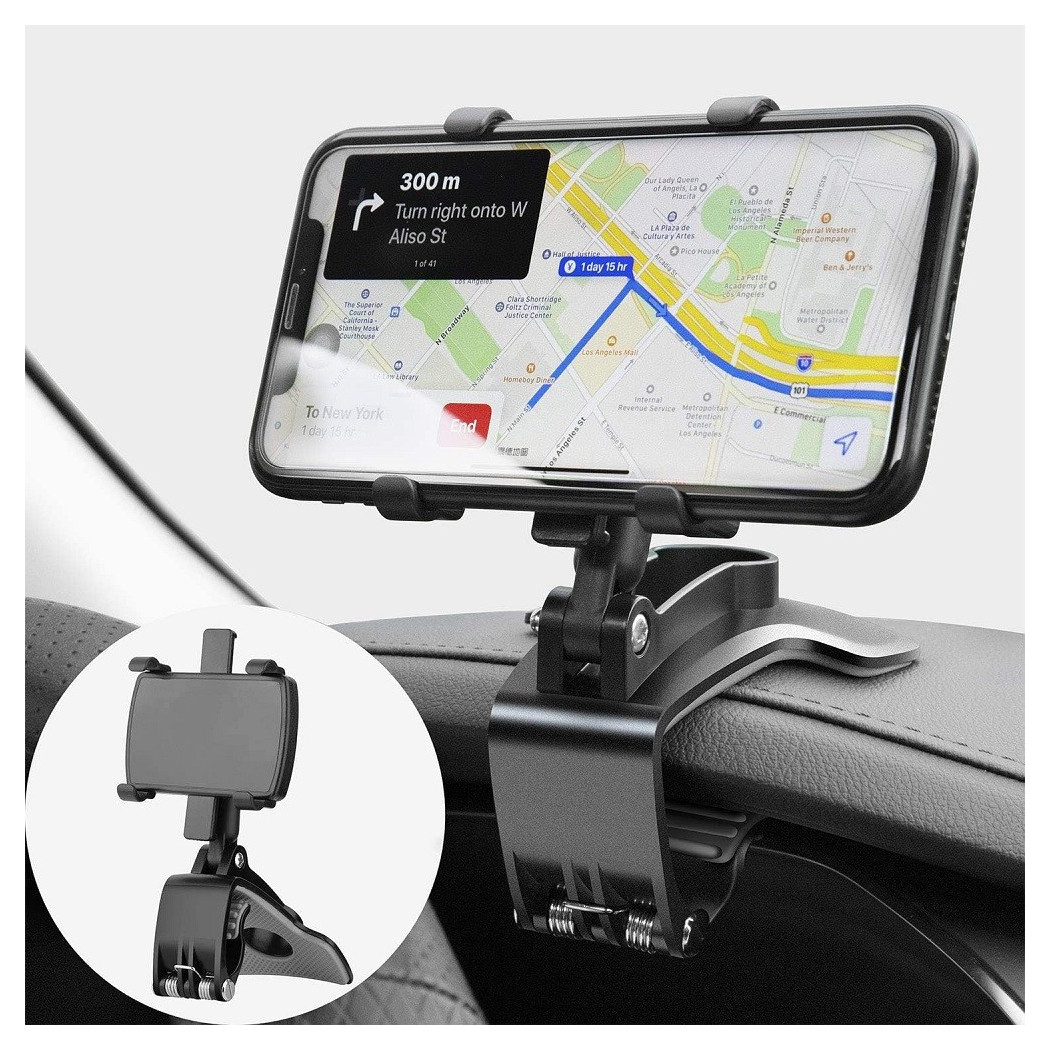 foto del prodotto trade shop supporto per cellulare da auto girevole a 360 per smartphone da 4 a 7 pollici 