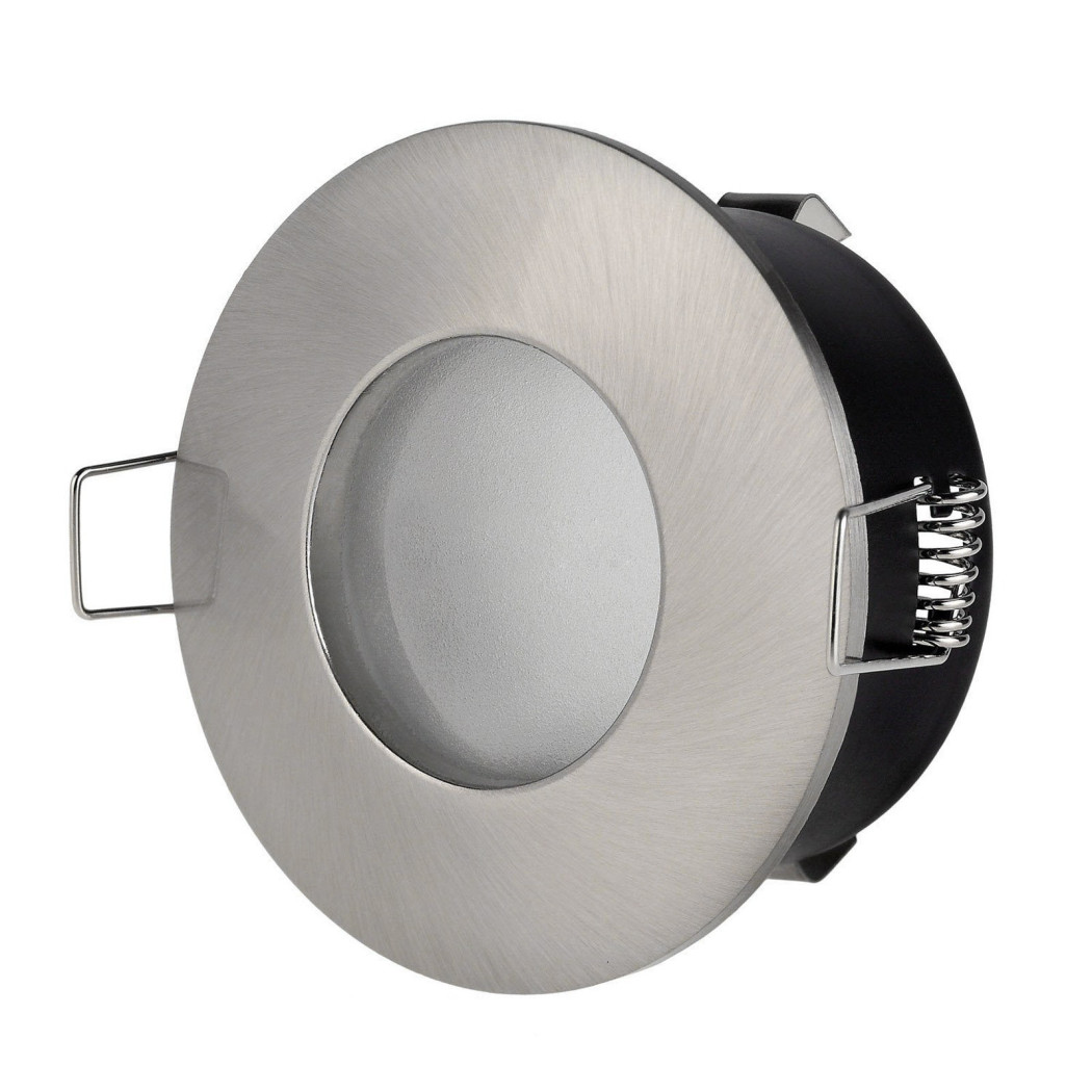 foto del prodotto trade shop supporto porta faretto da incasso lampadine led mr16 par16 rotondo acciaio 75mm 