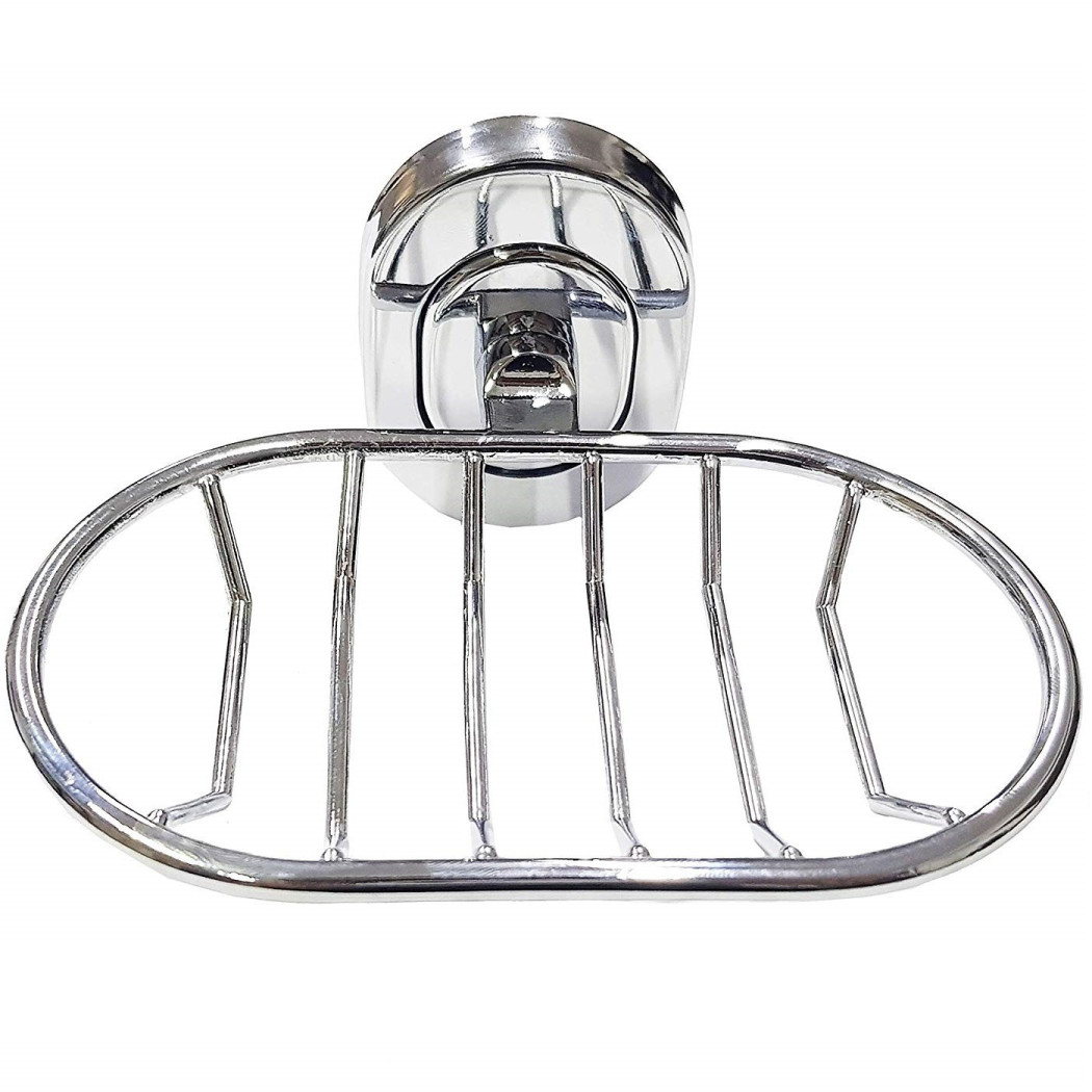 foto del prodotto trade shop supporto porta sapone saponetta piattino 69186 acciaio 13x7x11cm muro parete 