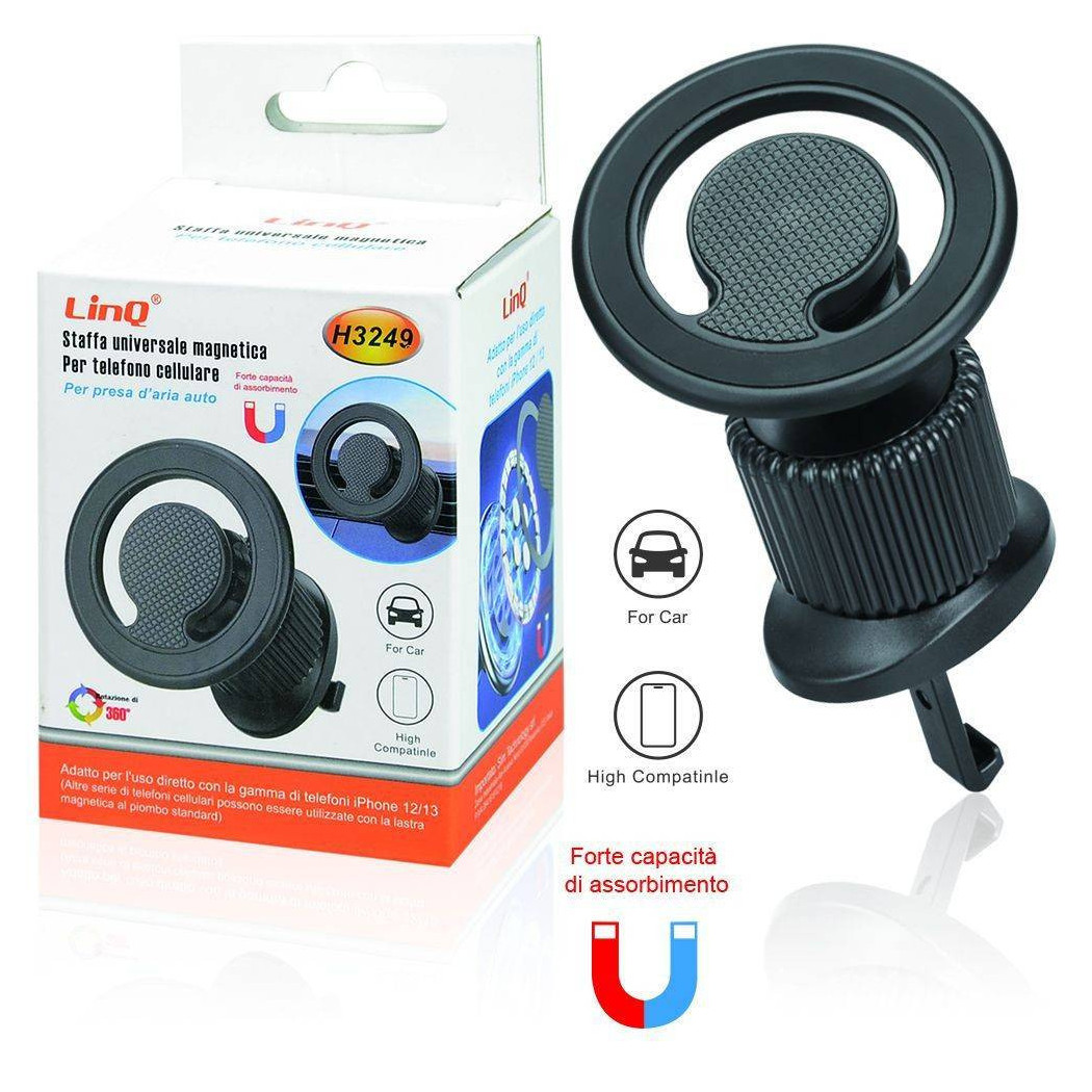 foto del prodotto trade shop supporto staffa universale magnetica auto presa aria smartphone cellulare h3249 