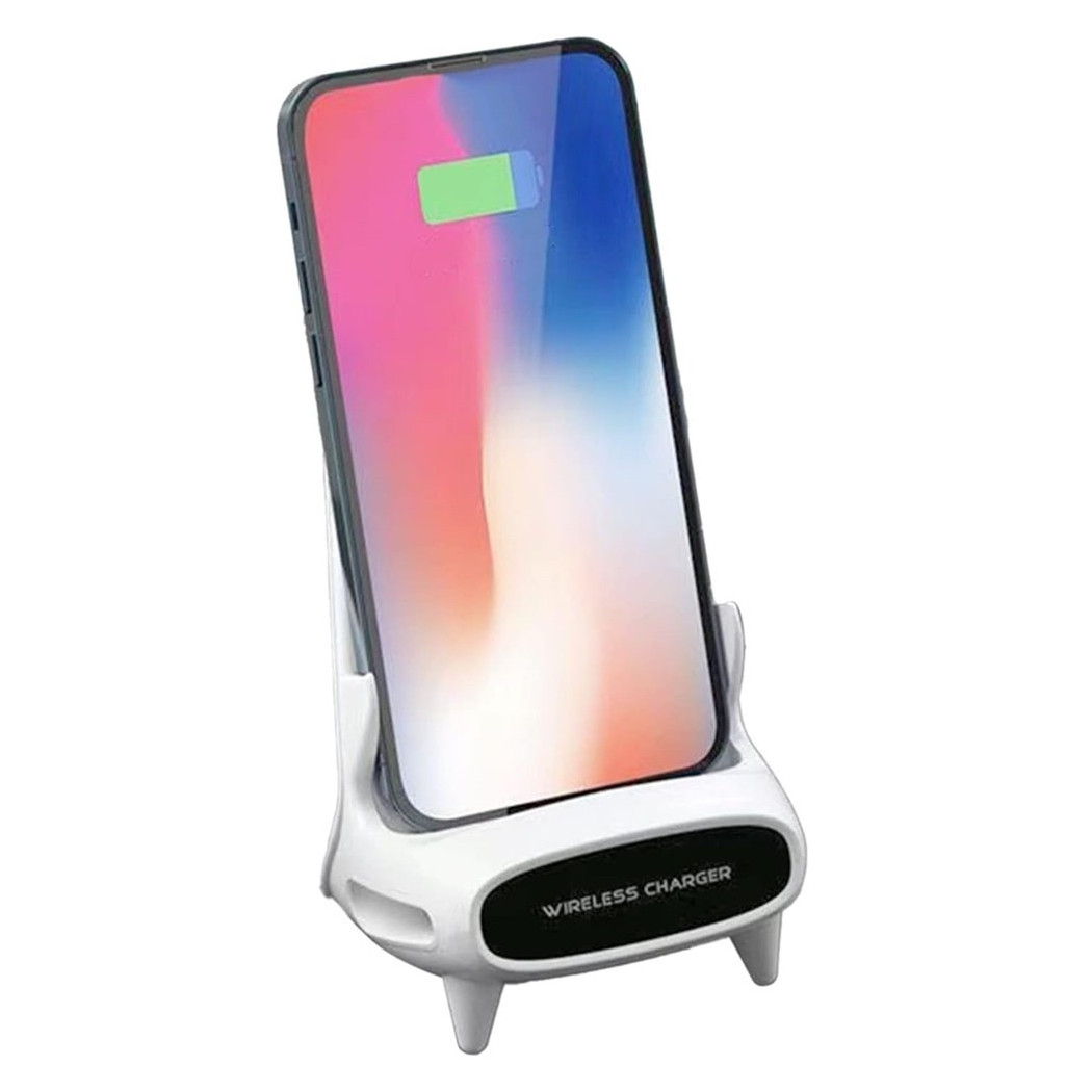 foto del prodotto trade shop supporto stazione di ricarica senza fili wireless rapida per cellulare ufficio 