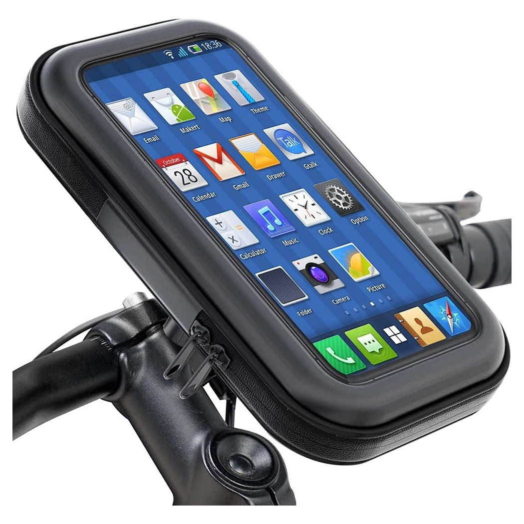 foto del prodotto trade shop supporto telefono da 6,3 quot per moto bici borsa mountain bike impermeabile manubrio 