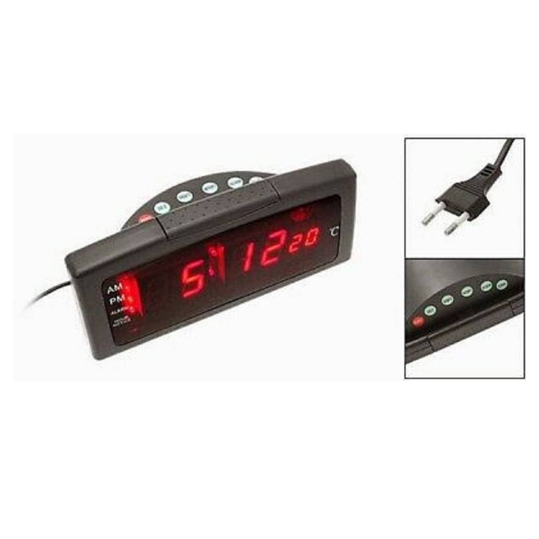 foto del prodotto trade shop sveglia digitale notturna led rosso allarme temperatura termometro zxsj 05a 