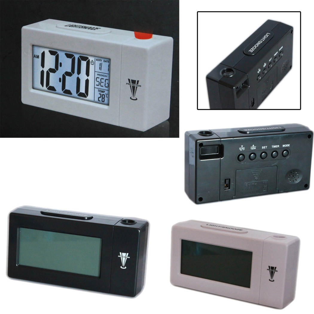 foto del prodotto trade shop sveglia orologio temperatura con proiezione schermo lcd proiettore ora at 618 
