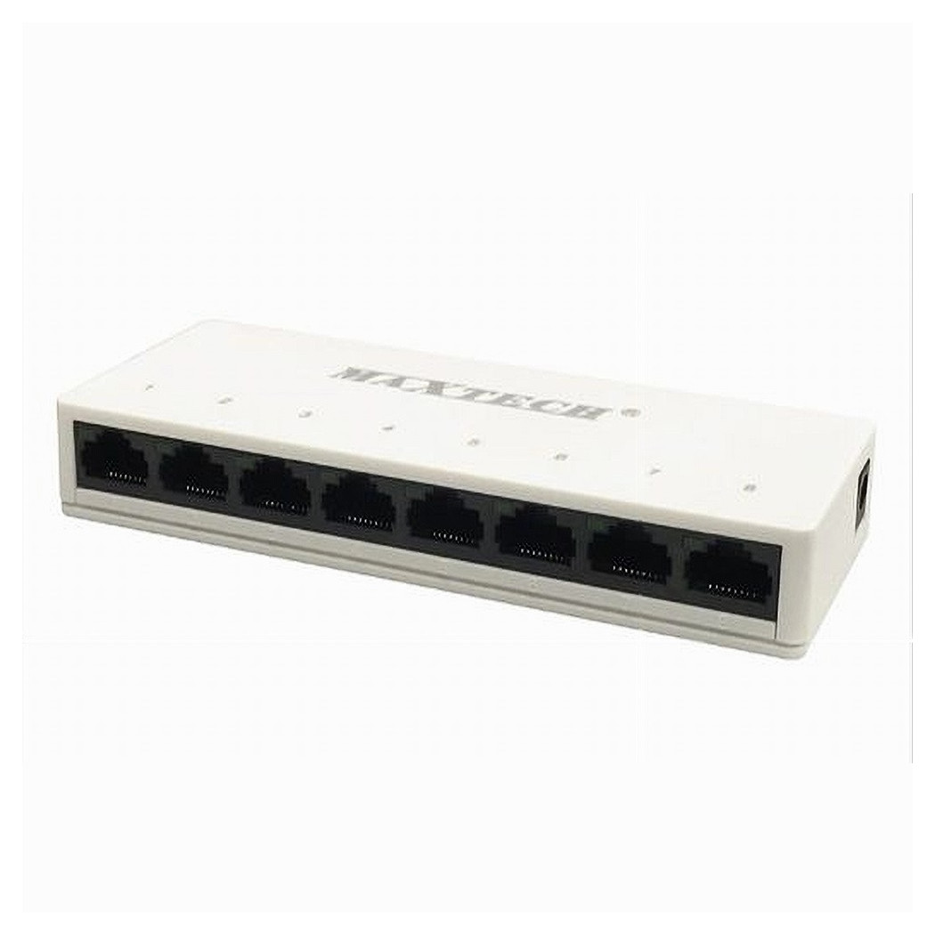 foto del prodotto trade shop switch desktop 8 porte lan 10 100mbps sw800 facile installazione maxtech lv sw08 