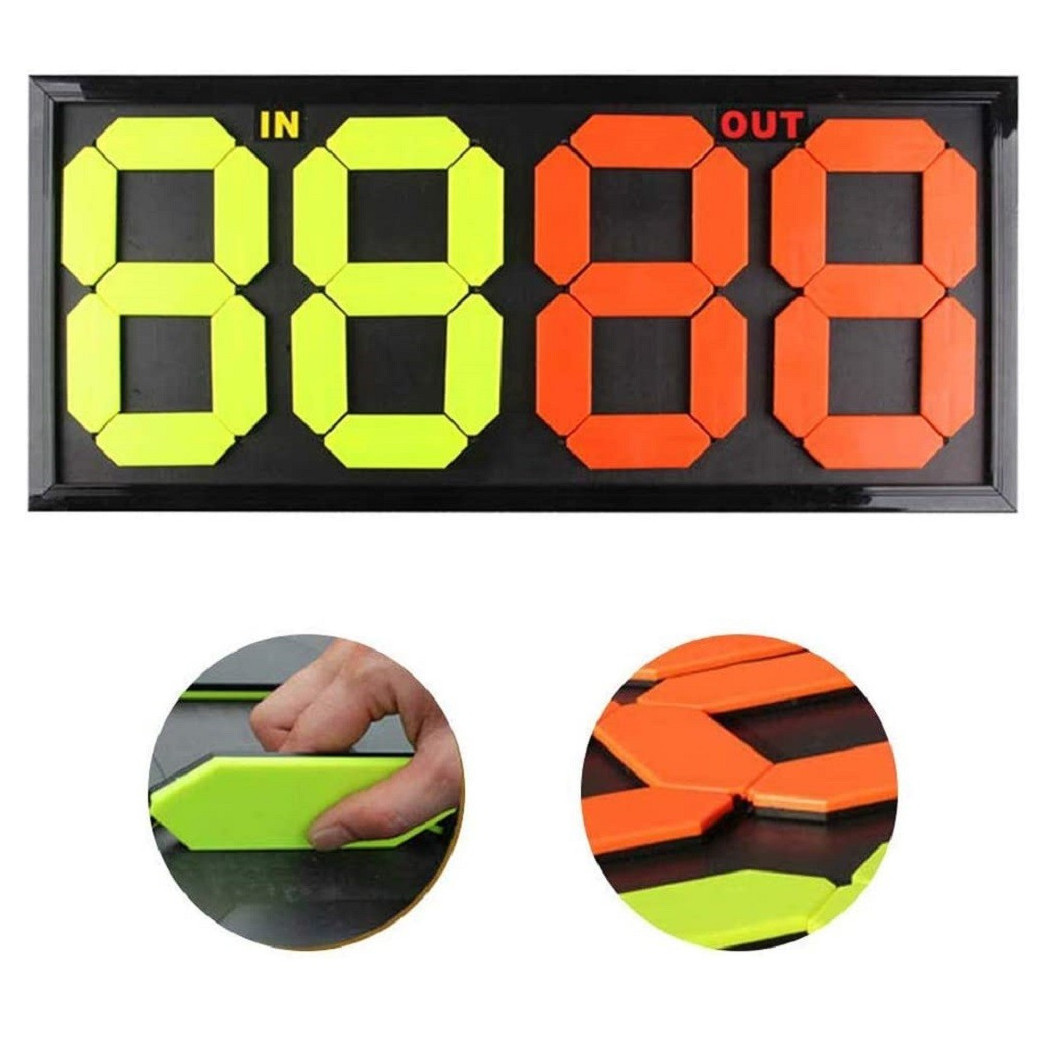 foto del prodotto trade shop tabellone sostituzione portatile arbitro partita di calcio display 83x38 cm 