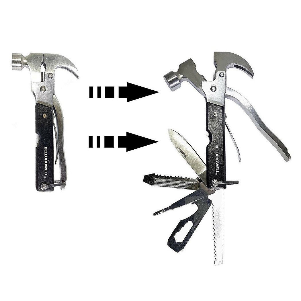 foto del prodotto trade shop tac tools utensile multifunzionale 18 in 1 forma di martello acciaio inox 
