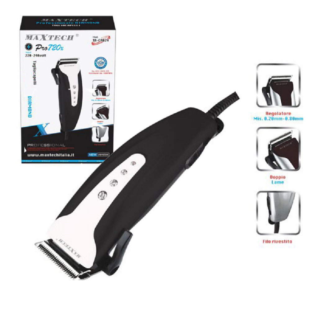 foto del prodotto trade shop taglia capelli rasoio professionale elettrico regolatore di barba filo ta ca024 