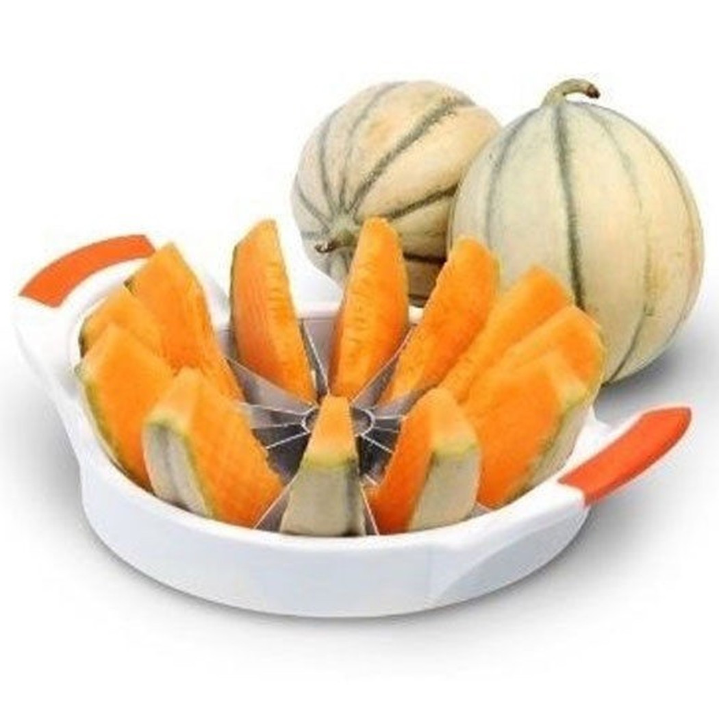 foto del prodotto trade shop taglia melone anguria cocomero affetta 12 lame 19cm in acciaio casa cucina 