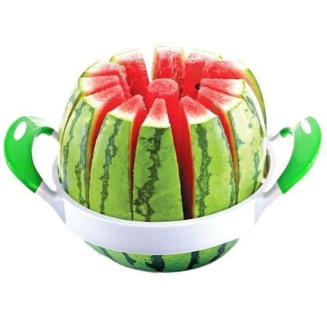foto del prodotto trade shop taglia melone anguria cocomero affetta 12 lame 22cm in acciaio casa cucina 