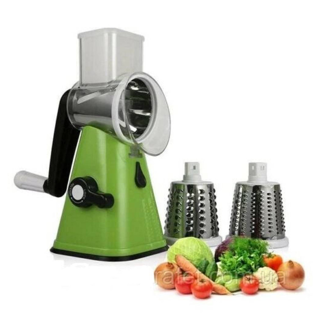 foto del prodotto trade shop taglia verdure manuale taglia trita grattugia verdure frutta 3 lame tritatutto 
