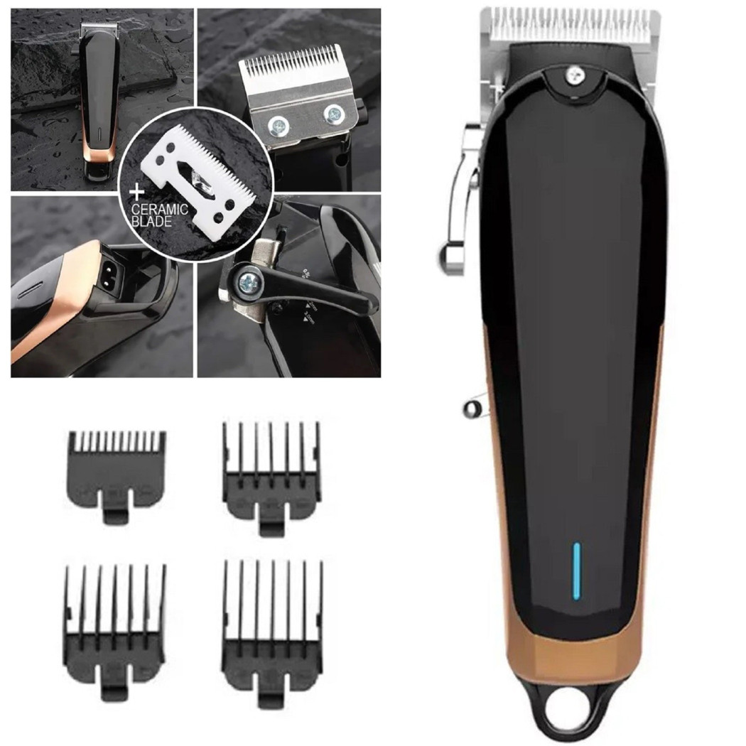 foto del prodotto trade shop tagliacapelli professionale clipper trimmer silenzioso con batteria led q lf530 