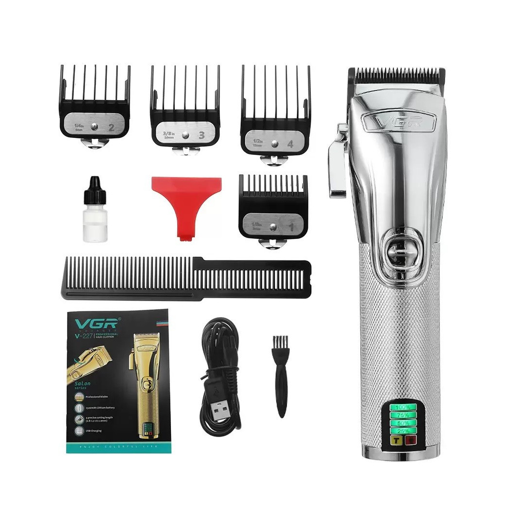 foto del prodotto trade shop tagliacapelli rasoio elettrico ricaricabile professionale usb cordless vgr v 227 