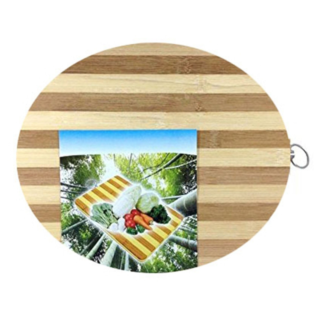 foto del prodotto trade shop tagliere tondo 28 cm diametro in bambu 39 legno bamboo naturale affettare 