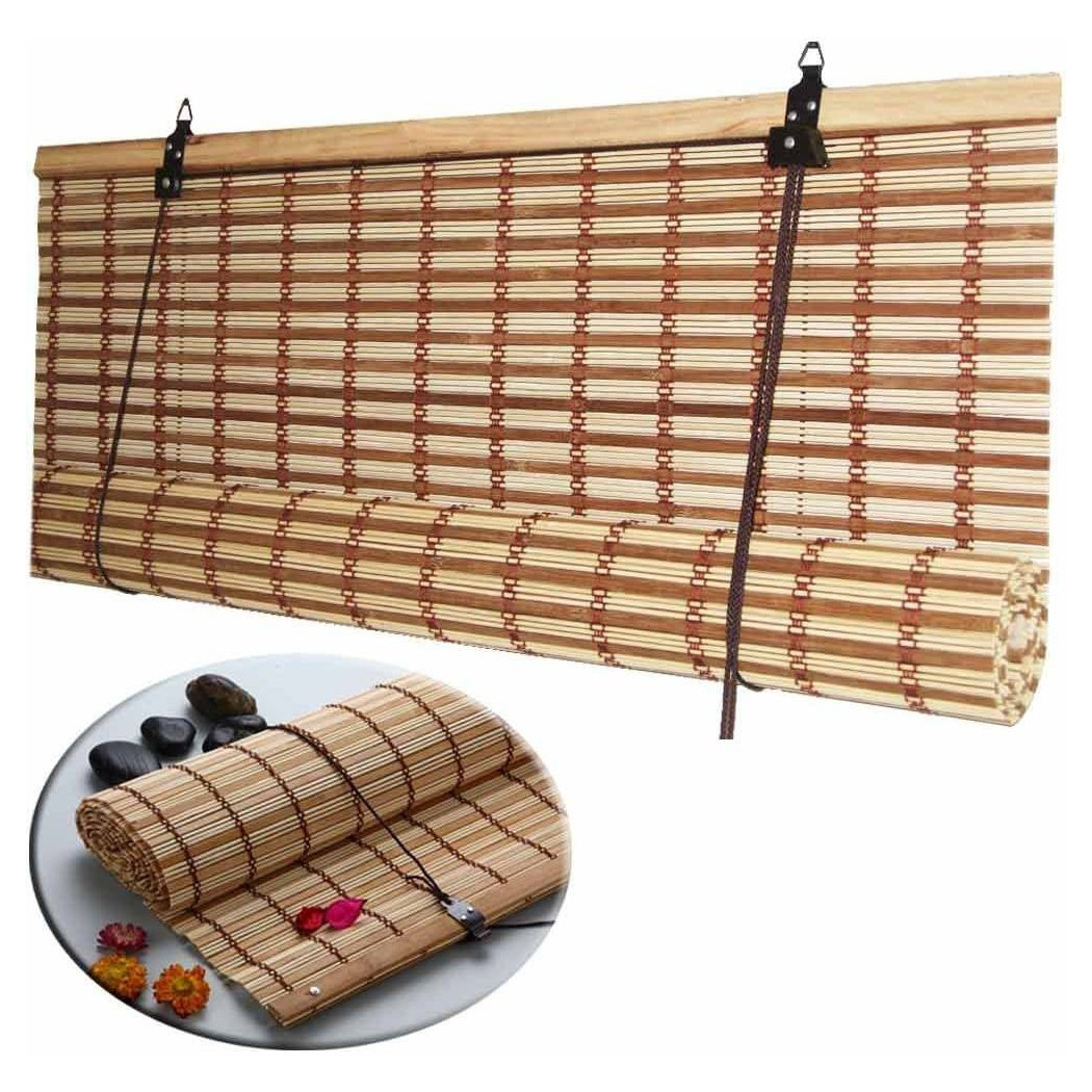 foto del prodotto trade shop tapparella tenda arella oscurante sole africa in listelli di midollino 180x300cm 48571 