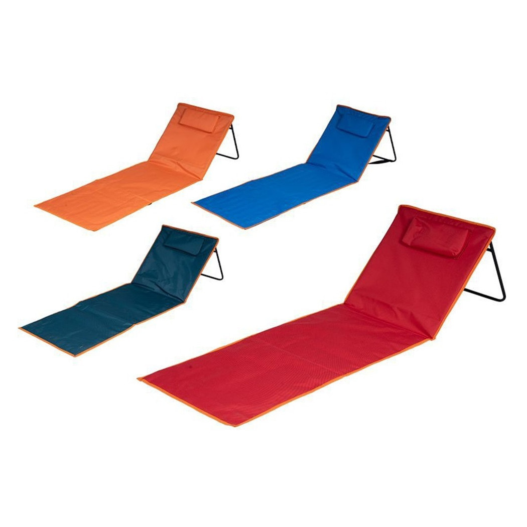foto del prodotto trade shop tappetino da spiaggia 160x53cm pieghevole stuoia prendisole con cuscino 4 colori 6624013 