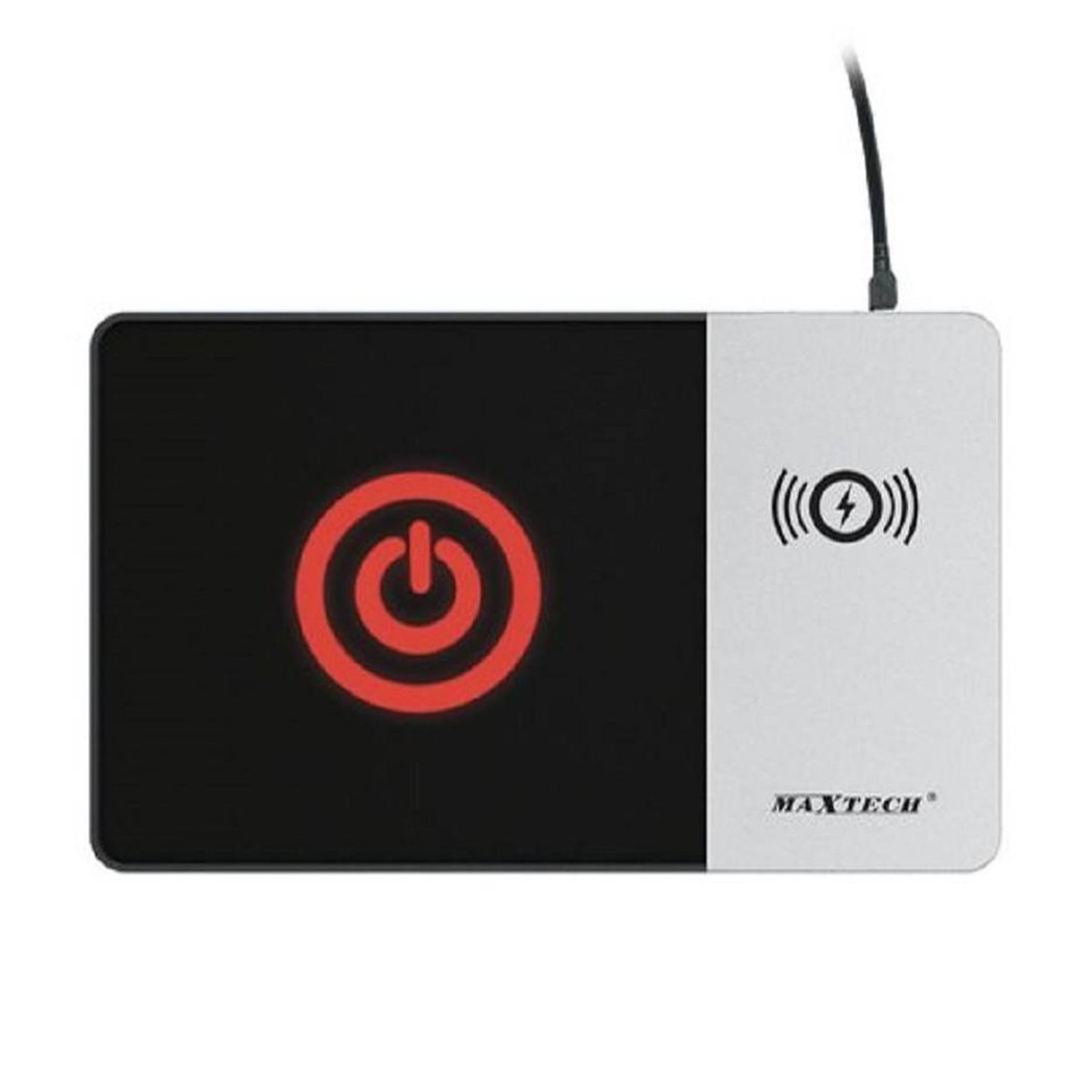 foto del prodotto trade shop tappetino mouse con caricabatterie wireless 10w mouse pad maxtech g mpad18 