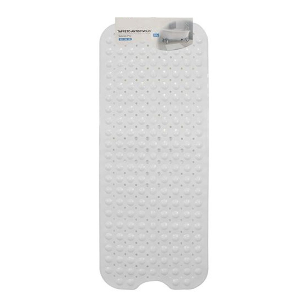 foto del prodotto trade shop tappetino per vasca antiscivolo 100 x 40 cm tappeto doccia in pvc 79738 bianca 