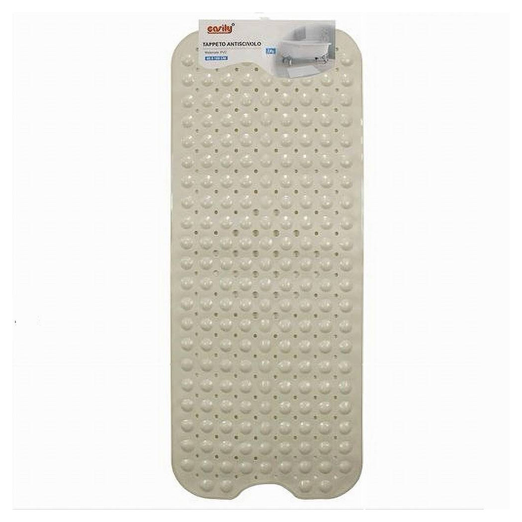 foto del prodotto trade shop tappetino per vasca antiscivolo 100 x 40 cm tappeto doccia in pvc 79741 beige 