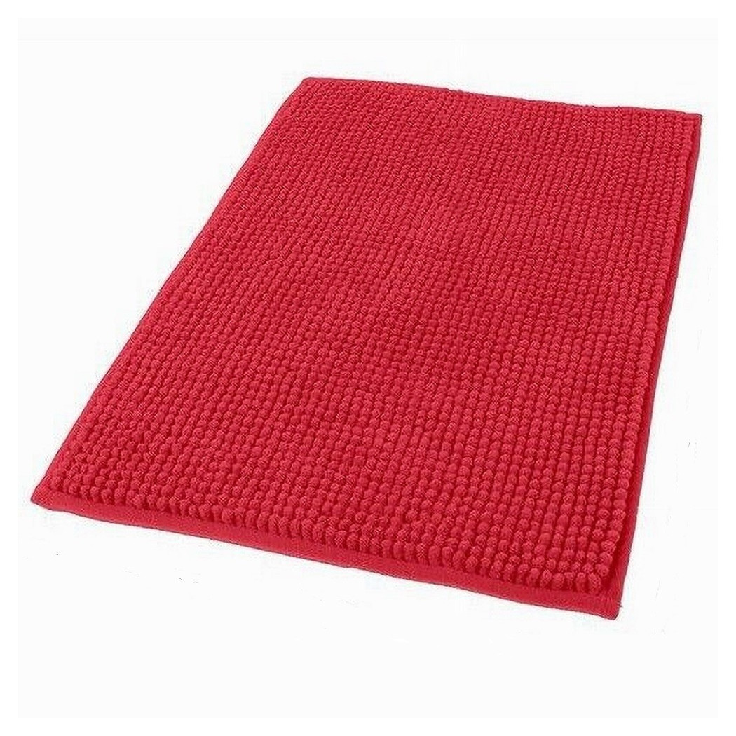 foto del prodotto trade shop tappeto tappetino antiscivolo per bagno arredo 45 x 75 cm rosso in tessuto 69908 