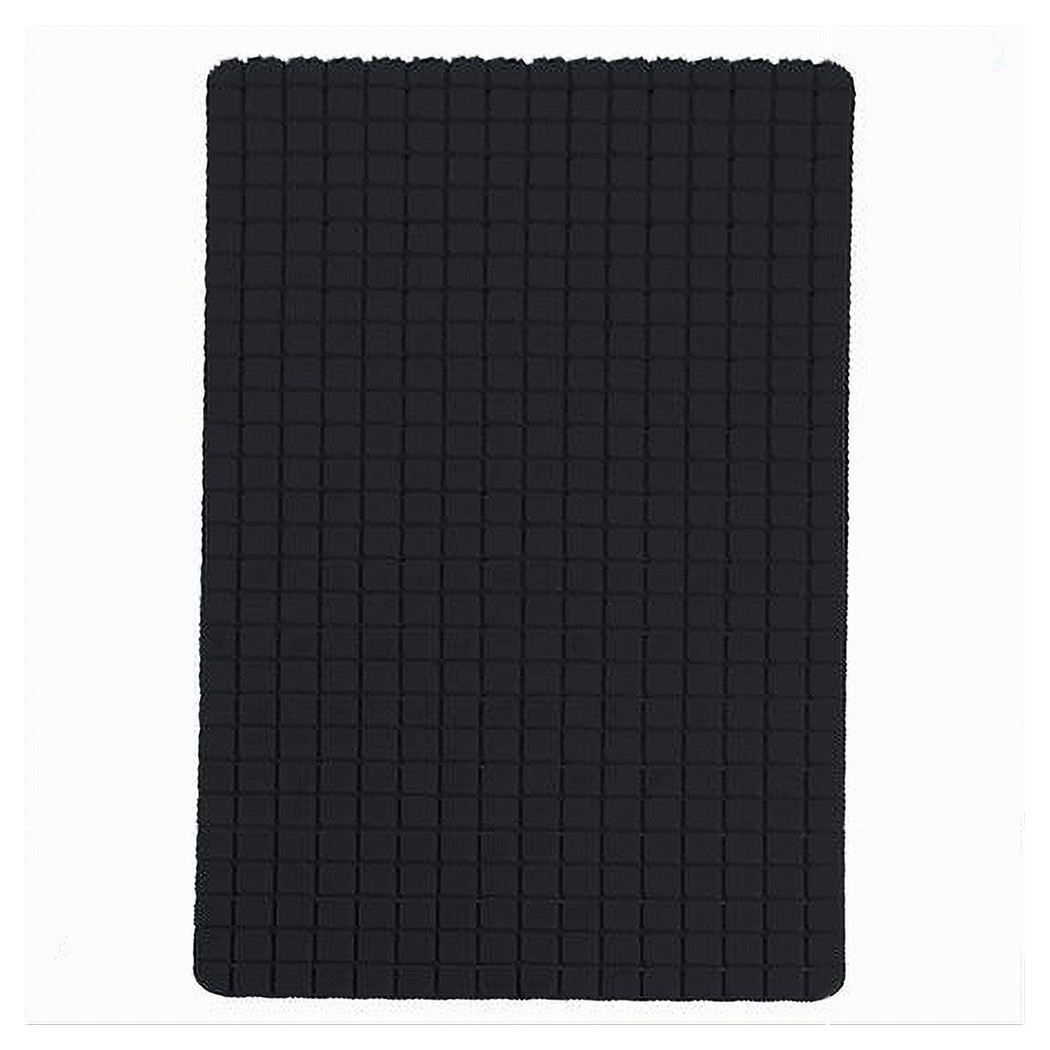foto del prodotto trade shop tappeto tappetino antiscivolo per bagno arredo 69x39cm nero con quadratini 69775 