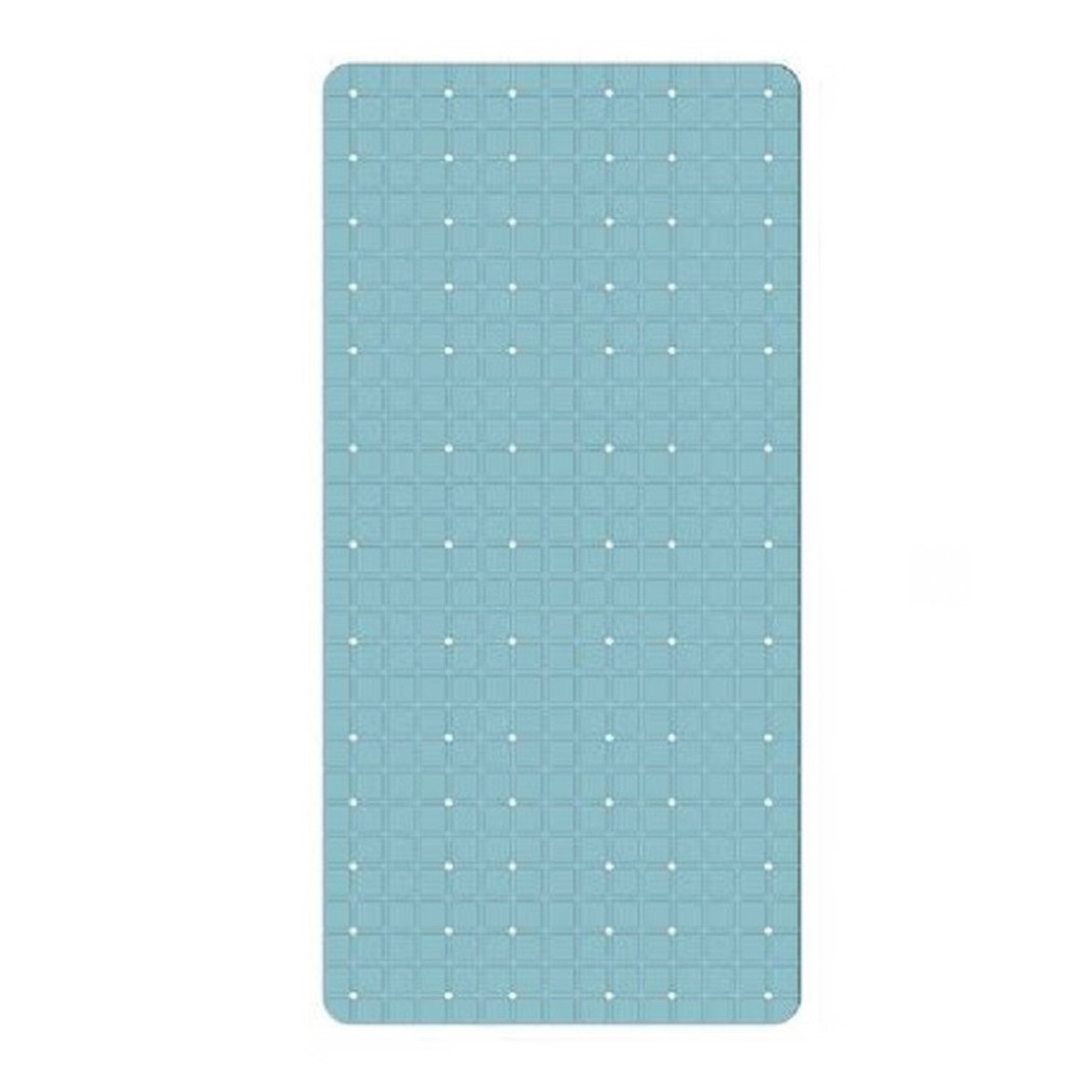 foto del prodotto trade shop tappeto tappetino in pvc antiscivolo vasca da bagno doccia 68x36cm 79754 azzurro 