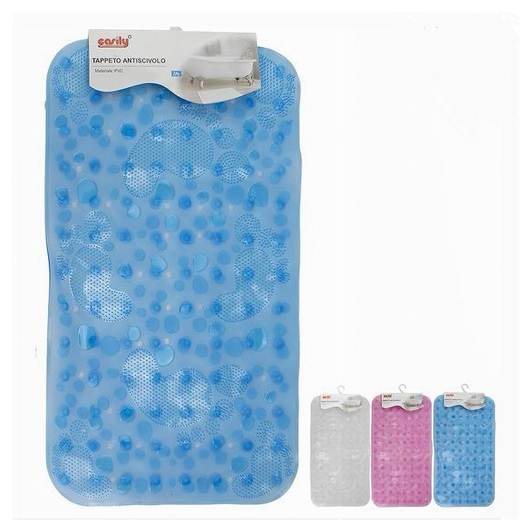 foto del prodotto trade shop tappeto tappetino pvc antiscivolo vasca bagno doccia 66x37cm 59629 sassi impronte 