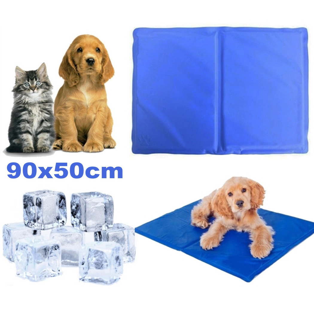 foto del prodotto trade shop tappeto tappetino refrigerante 90x50cm raffreddante cuscino per cane animali 