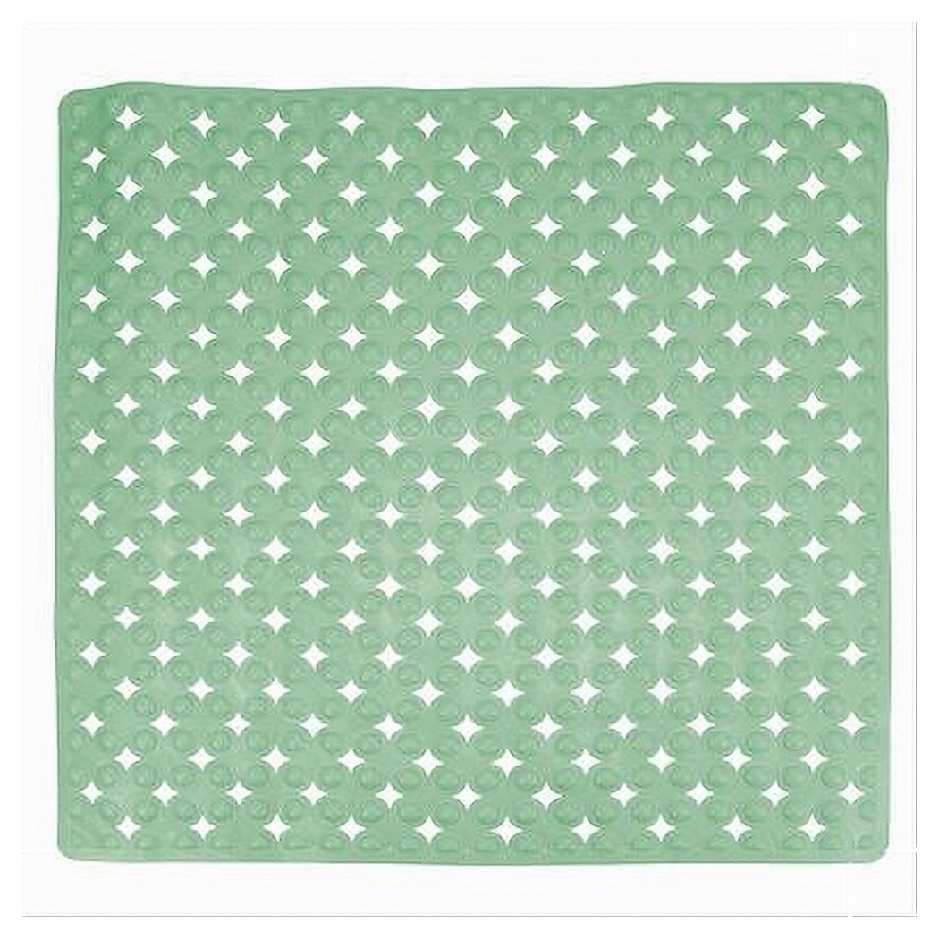 foto del prodotto trade shop tappeto tappetino verde antiscivolo per vasca da bagno doccia 52 x 52 cm 79758 