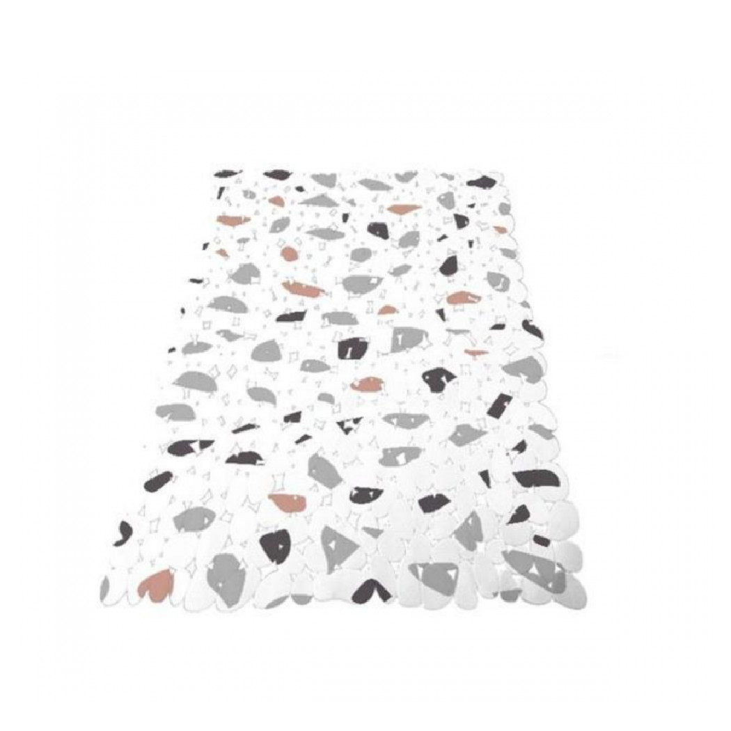 foto del prodotto trade shop tappeto vasca bagno doccia 38x69cm antiscivolo bianco multicolor graniglia 69838 