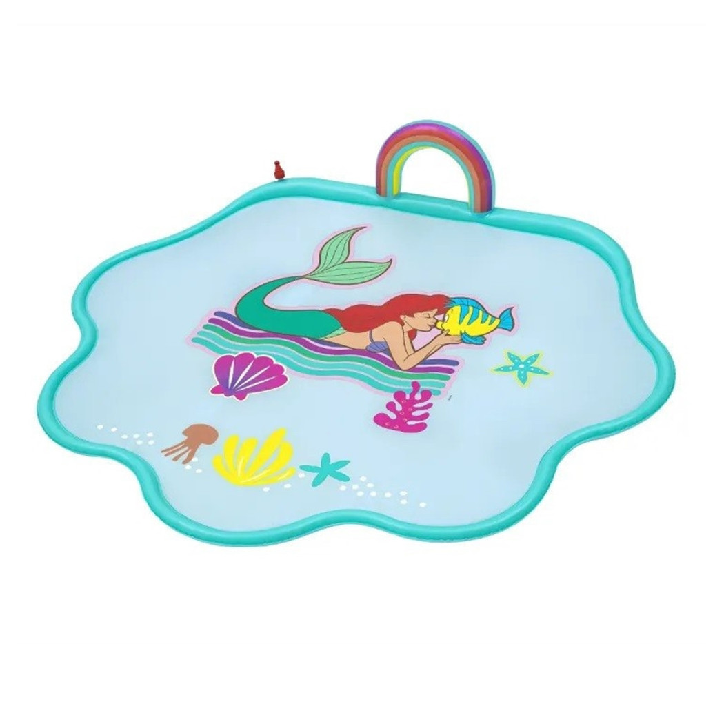 foto del prodotto trade shop tappettino spruzzi acqua sirenetta splash pad 163x145cm per bambini estate 9101e 