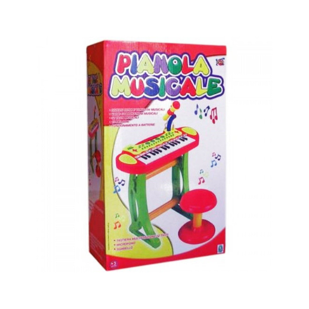 foto del prodotto trade shop tastiera multifunzione 32 tasti microfono e sgabello diversi ritmi e tonalita 39 