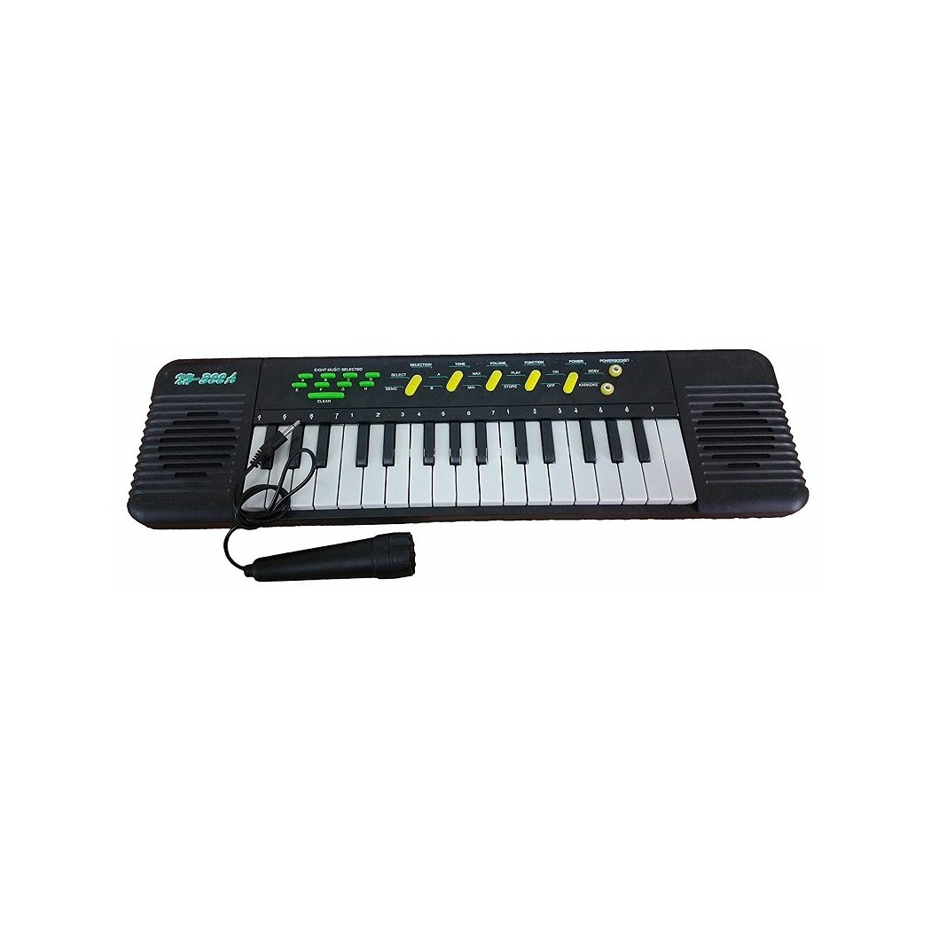 foto del prodotto trade shop tastiera pianola 32 tasti 2 toni con microfono 8 12 melodie karaoke elettrica 