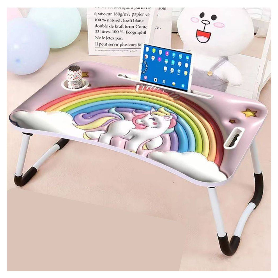 foto del prodotto trade shop tavolino pieghevole unicorno supporto computer portatile laptop salvaspazio casa 